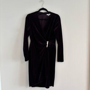 Elegant Purple Velvet Dress